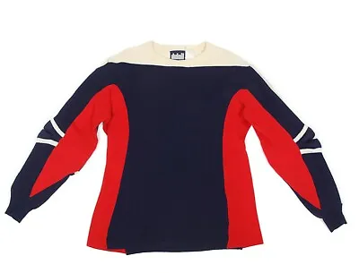 Vtg 80s DETAIL Ski Wear Padded  Red White Blue Pullover Sweater Womens Sz L /745 • $79.96