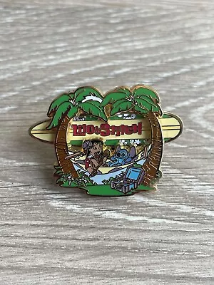 WDW Disney Exclusive Lilo & Stitch In Hammock 3D Surfboard LE 3000 PIN From 2002 • $12