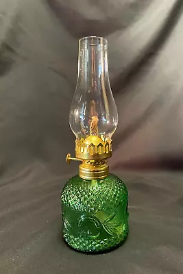 Vintage P&A Hornet Taiwan Green Pressed Glass Oil Lamp Lantern - NEVER BEEN USED • $9.89