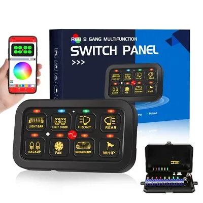 $189.98 • Buy RGB 8Gang Auxiliary Switch Panel Multifunction Bluetooth Control For Ford Bronco