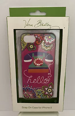 Vera Bradley Snap On Case For IPhone 5 Style Pink Swirls “Hello” BRAND NEW! • $6.15