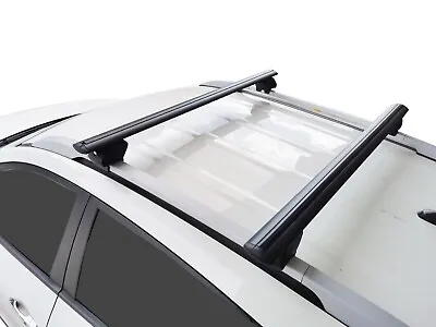 Universal Alloy Roof Rack Cross Bar For SUV With Raised Roof Rail Black 135cm • $219.95