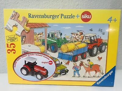 RAVENSBURGER Puzzle +Siku Jigsaw Puzzle 35 Pieces - Farming Horses Outdoors New • $15