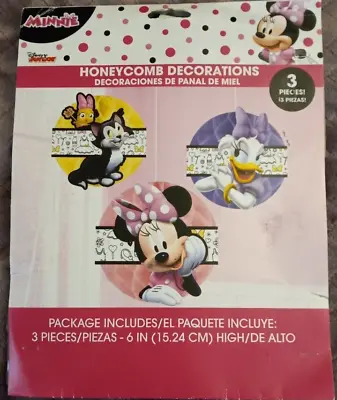 Minnie Mouse 'Happy Helpers' Honeycomb Decorations Party Supplies 3pc.New • $12.22