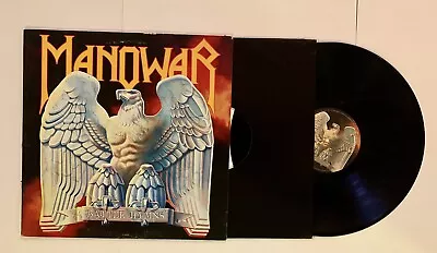 Manowar- Battle Hymns LP 1982-US-Liberty- LT-51125-Vinyl LP Record  OOP Capital • $44