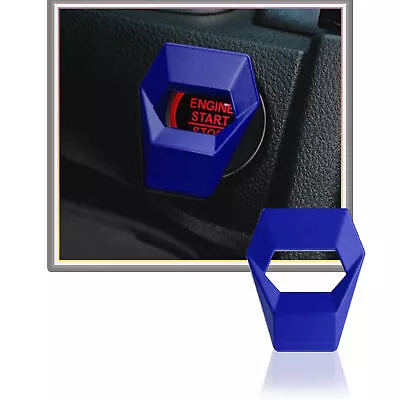 BLUE Aluminum Car Interior Ignition Engine Start Stop Button Decor Trim Cover • $8.49