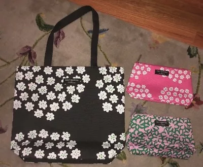 Set Of 3 New Clinique Marimekko Cosmetic Bags And Tote Bag • $25