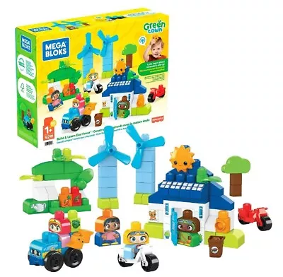 MEGA BLOKS Fisher-Price Toddler Building Blocks Green Town NEW • £46.58