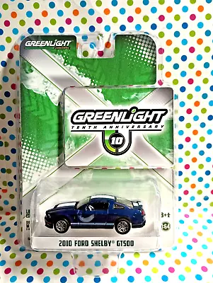 Greenlight Tenth Anniversary 2010 Ford Shelby Gt500 New • $34.99