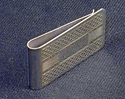 Money Clip ~ Silver-Tone W/Scallops & Lines Rectangle Engraving Space #5320280 • $9.95