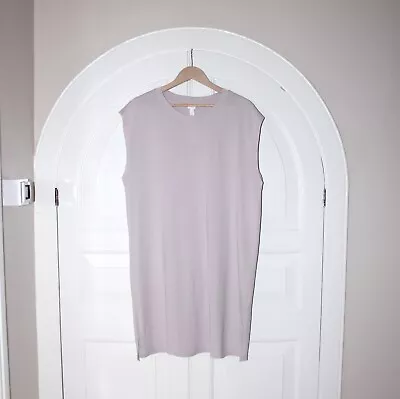 H&M Pale Pink Sleeveless T-shirt Jersey Dress  L NEW • £8