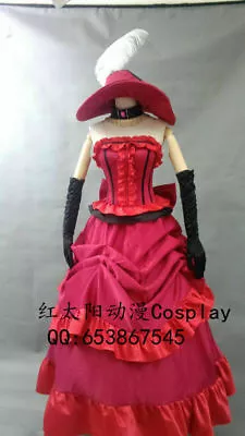 Anime Black Butler Madam Red Angelina Dalles Women's Party Red Dress Cosplay  • $56