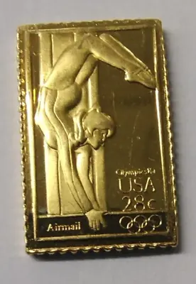 United States 1983 24k On 925 Sterling Silver Ingot Olympic Stamp • £19.24