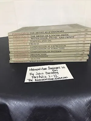 Metropolitan Seminars In Art John Canaday Portfolio Book Lot Print 1-12 1958-59 • $89.95