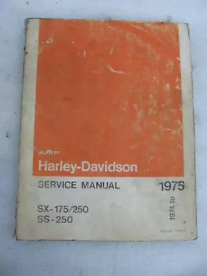 Original 1974 1975 Harley Davidson Sprint SS250 SX175 Service Manual 99490-75 • $149