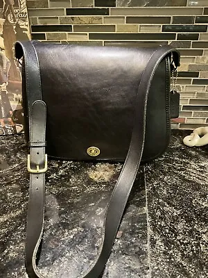 Coach Vintage Ranch Bag Black Glovetanned Cowhide Leather 9852 • $274.99