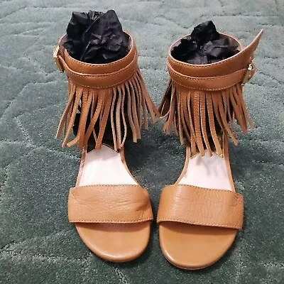 Michael Kors Fringe Sandals Brown Size • $14.99