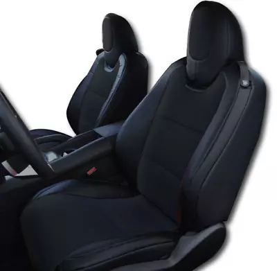 For 2010-2015 Chevy Camaro Black Iggee S.leather Custom Fit 2 Front Seat Covers • $190