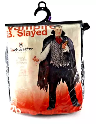 Incharacter Vampire B. Slayed Costume 2x -3x Cape Vest Overlay Top W Stake Ascot • $12.50