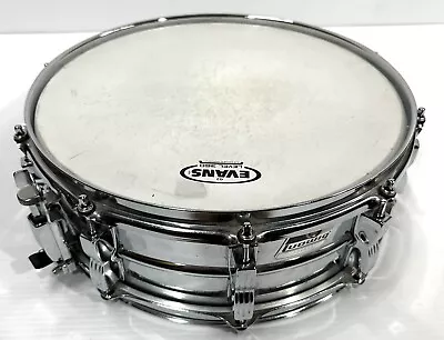 Vintage Ludwig Metal Snare Drum 14  X 5  Evans G2 Level 360 • $436.76