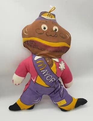 Vintage McDonald's Mayor McCheese Plush Toy 16 Inches Tall • $69.99