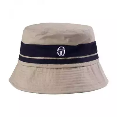 Sergio Tacchini Sergio Newsford Hummus/Maritime Blue Bucket Hat STA25011 • £30