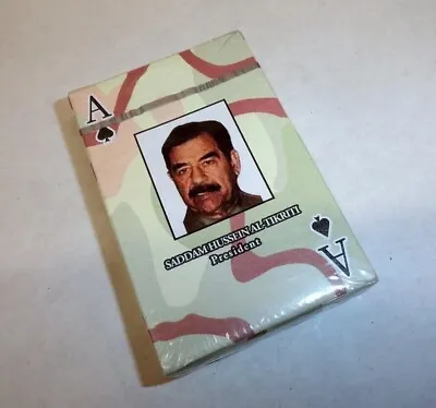 Iraq Most Wanted Playing Cards War Saddam Hussein Desert Storm 2003-sealed Pkg. • $11.99