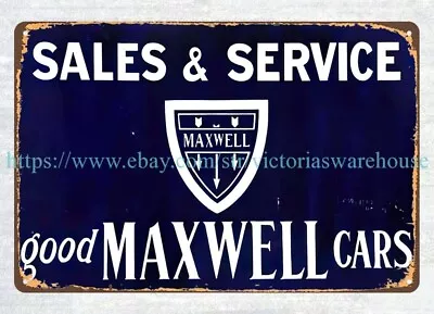 Contemporary Wall Decor Good Maxwell Cars Sales & Service - Restored Metal Tin • $18.97