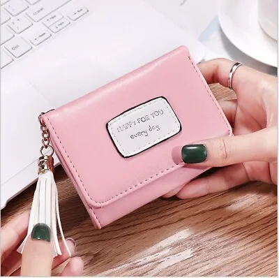 £4.99 • Buy Women Short Small Money Purse Wallet Ladies Leather Folding Coin Card Holder