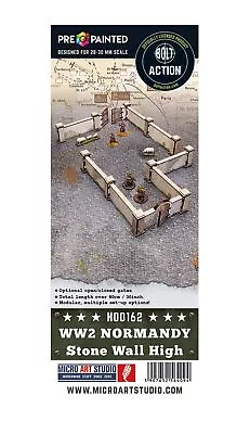 Micro Art Studio: Pre Painted WWII Normandy Stone Wall High • $31.49