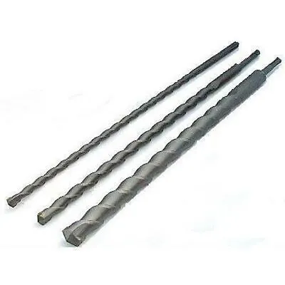 3 PACK OF  SDS+ DRILL BIT SET 12mm 16mm 24mm X 1000mm LONG BITS MASONRY • £19.99