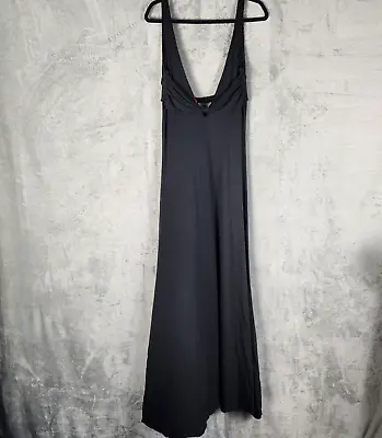 Tigerlily Womens Long Maxi Dress Size 12 Black Sleeveless Boho Wrap Bust Beach • $30