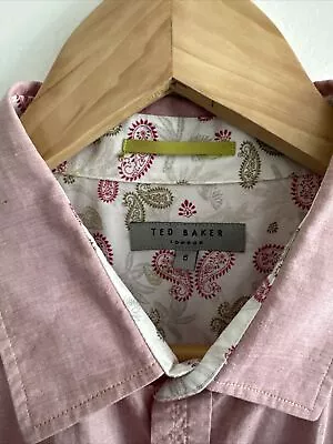 Ted Baker Shirt Mens 5 Pink. • £5