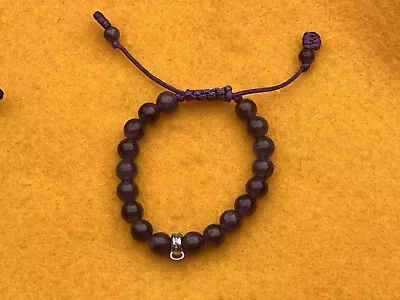 Thomas Sabo Drawstring Purple Bead Charm Carrier Bracelet • £18.50