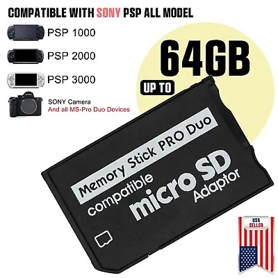 Micro SD SDHC TF To Memory Stick MS Pro Duo Adapter Reader For Sony PSP / Camera • $1.99