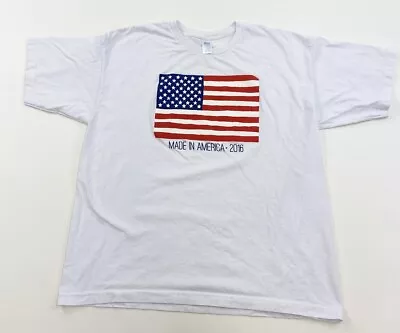 Made In America T Shirt Adult XL USA Flag 2016 Patriotic American Flag • $10.49