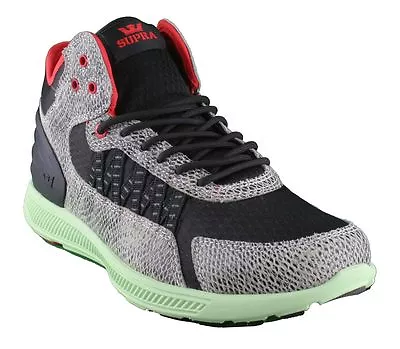 SUPRA Mens Snake Print Black Pale Green Owen Mid Sneakers Cross Trainer Shoes NW • $56.25