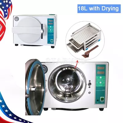 18L Dental Autoclave Sterilizer Medical Steam Sterilizition Drying Automatically • $1000