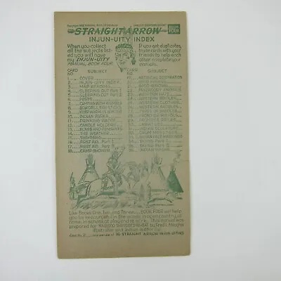 Nabisco Shredded Wheat Straight Arrow Indian Book 4 Card 2 Index Vintage 1952 • $9.99