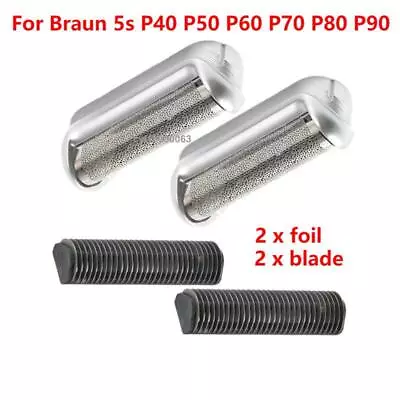 2 X Shaver Foil Head Cutter Replacement For Braun 5s P40 P50 P60 M30 M60 M90S  • $19.74