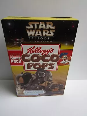 Kellogg`s CoCo Pops 1999 Star Wars Episode1 Pod Racer Game   Cereal Box • £9.99