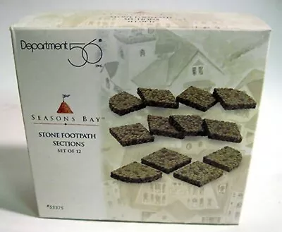 1998 Dept 56 Seasons Bay Stone Footpath Sections #53375 Old Stock W/Box Retired • $18.99