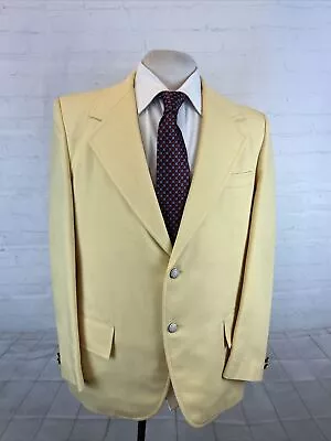 SPRING/SUMMER Custom Made Men's Bright Yellow Blazer 44R $595 • $60.02