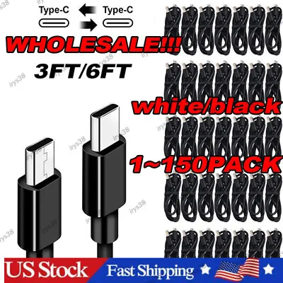USB-C To USB C Type-C Fast Charging Data SYNC Charger Lot Cable Cord 3/6FT LONG • $264.99