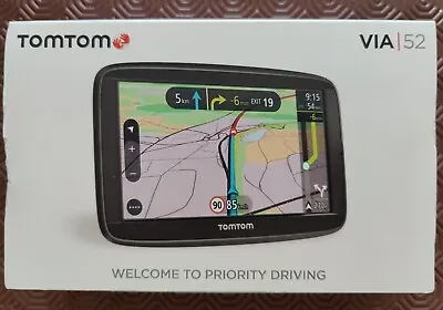 £26 • Buy Tomtom Via 52 Sat Nav - Europe Uk & Ireland Lifetime Maps - Plus Bundle 