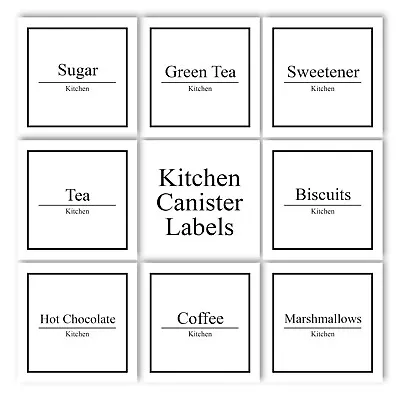 £1.25 • Buy Kitchen Canister Labels/ Kitchen Canister Stickers Tea, Coffee, Sugars Jars