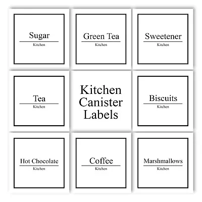£1.25 • Buy Kitchen Canister Labels/ Kitchen Canister Stickers Tea, Coffee, Sugars Jars