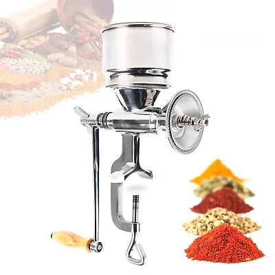 Hand Crank Corn Grinder Flour Maker Manual Wheat Grain Nut Mill Grinding Machine • $65