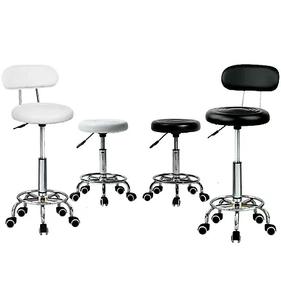 Swivel Stool Round Bar Stool Salon Chair Adjustable 360°Beauty Workshop Office • £32.99