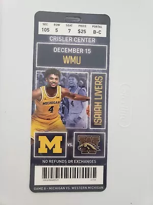 2018-19 Michigan Wolverines Vs Western Michigan Basketball Plastic Ticket • $14.99